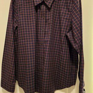 Women's Chaps plaid cotton shirt; long sleeved; size XL